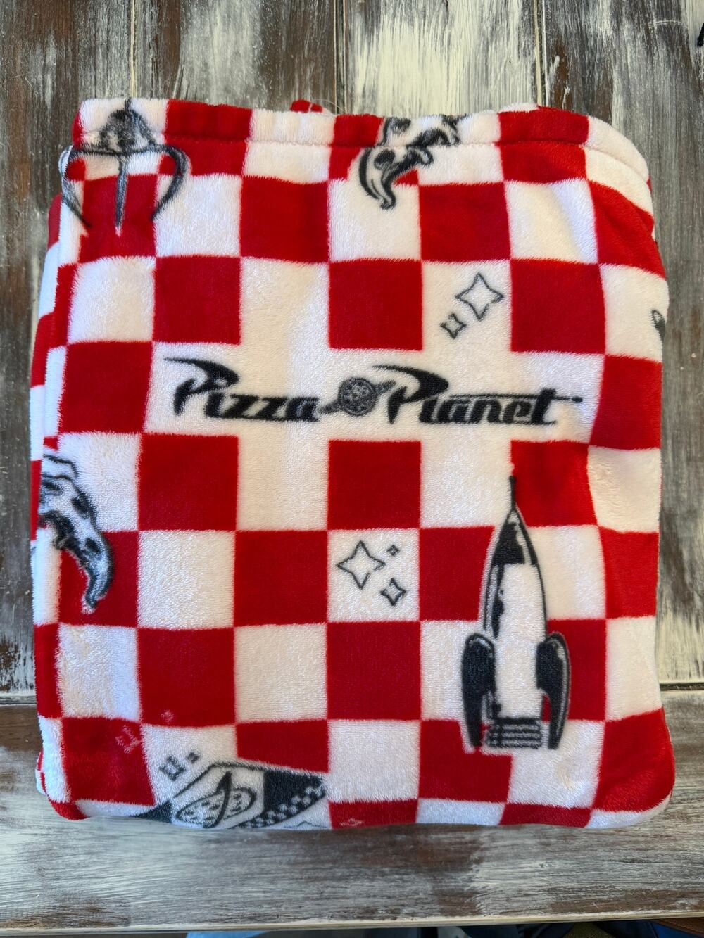 Disney Pizza Planet Soft  Plush Throw The Big One